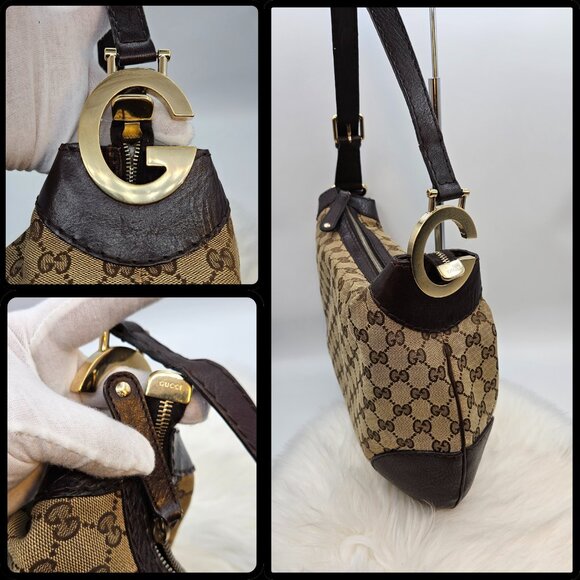 Gucci Monogram Canvas Hobo Bag - Picture 16 of 17